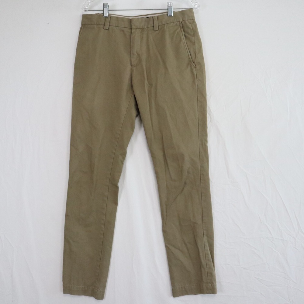 Banana Republic Pants Mens 31x32 Fulton Chino Business Casual Flat Front Brown